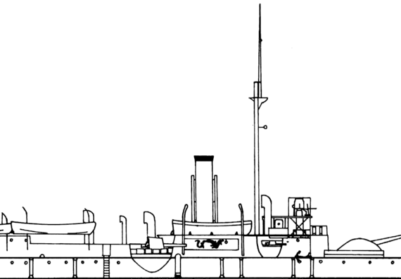 Корабль China - Ping Yuan [Protected Cruiser] - чертежи, габариты, рисунки
